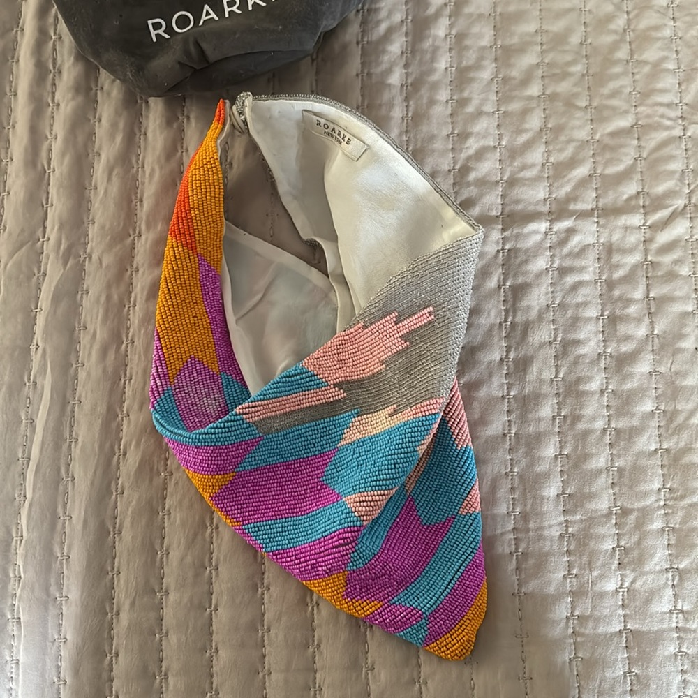 ROARKE NYC hand beaded scarf necklace